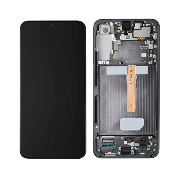 Samsung Galaxy S22 PLUS (S906) / S906 – дисплей с тъч, с рамка, черен цвят