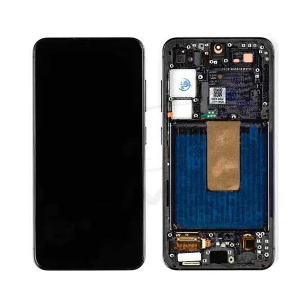 Samsung Galaxy S23 (S911) / S911 – дисплей с тъч, с рамка, черен цвят