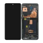 Samsung Galaxy S20 PLUS (G985) / G985 – дисплей с тъч, с рамка, черен цвят