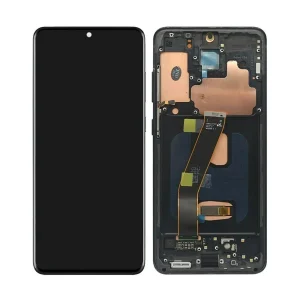Samsung Galaxy S20 (G980) / G980 – дисплей с тъч, с рамка, черен цвят