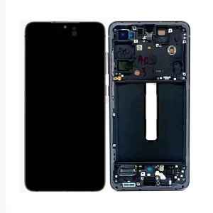 Samsung Galaxy S21 FE (G990) / G990 – дисплей с тъч, с рамка, черен цвят