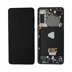 Samsung Galaxy S21 PLUS (G996) / G996 – дисплей с тъч, с рамка, черен цвят