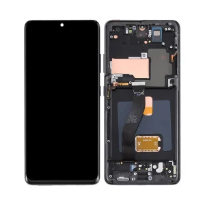 Samsung Galaxy S21 ULTRA (G998) / G998 – дисплей с тъч, с рамка, черен цвят